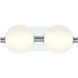 Palmas 2 Light 15 inch Nickel Vanity Light Wall Light