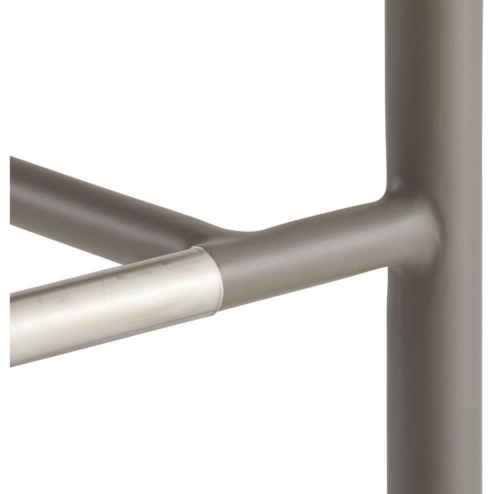 Feller 37 inch Fossil and Gray with Brushed Steel Outdoor Counter Stool