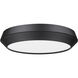 Quasars LED 16 inch Matte Black Flush Mount Ceiling Light