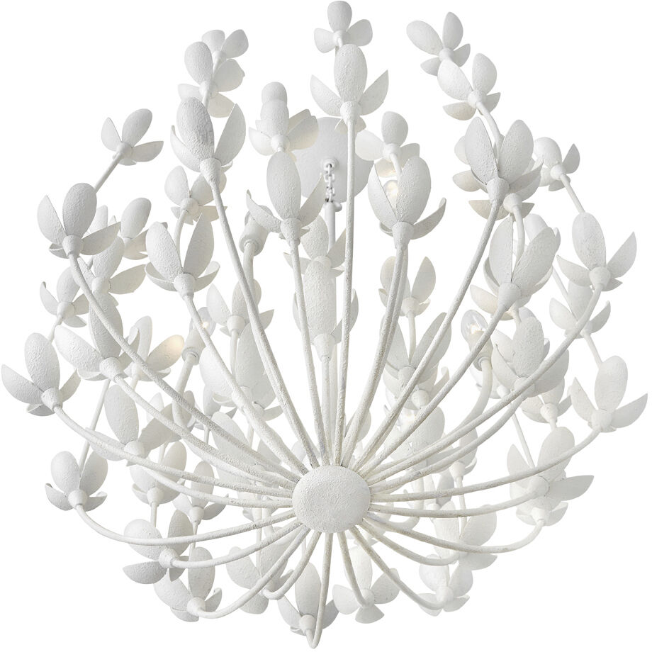 Lisa McDennon Flora 6 Light 26.25 inch Textured Plaster Indoor Chandelier Ceiling Light