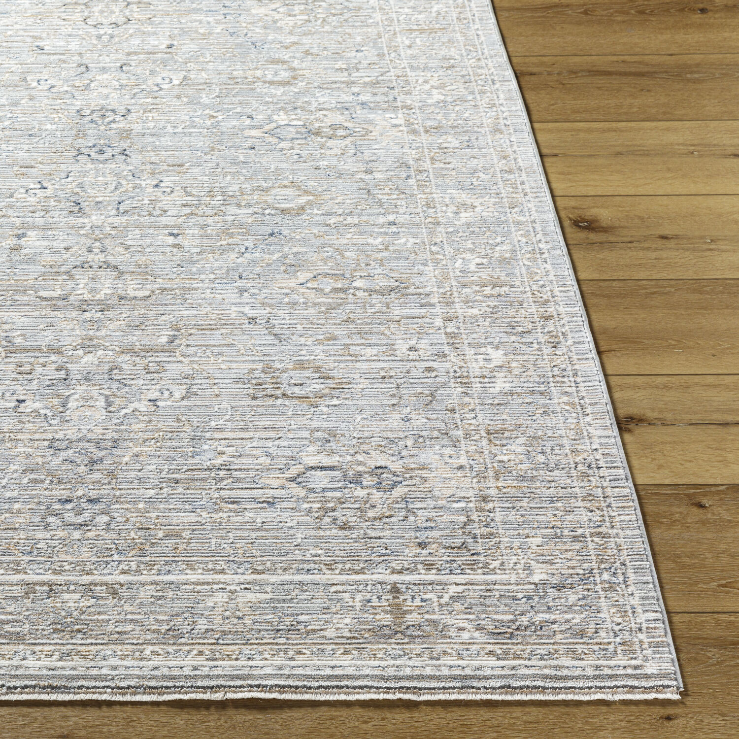 Presidential 38.98 X 24.02 inch Light Silver/Silver/Slate/Metallic - Silver Machine Woven Rug in 2 x 3.25