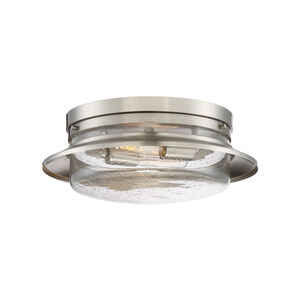 Dover 2 Light 15 inch Satin Platinum Flushmount Ceiling Light