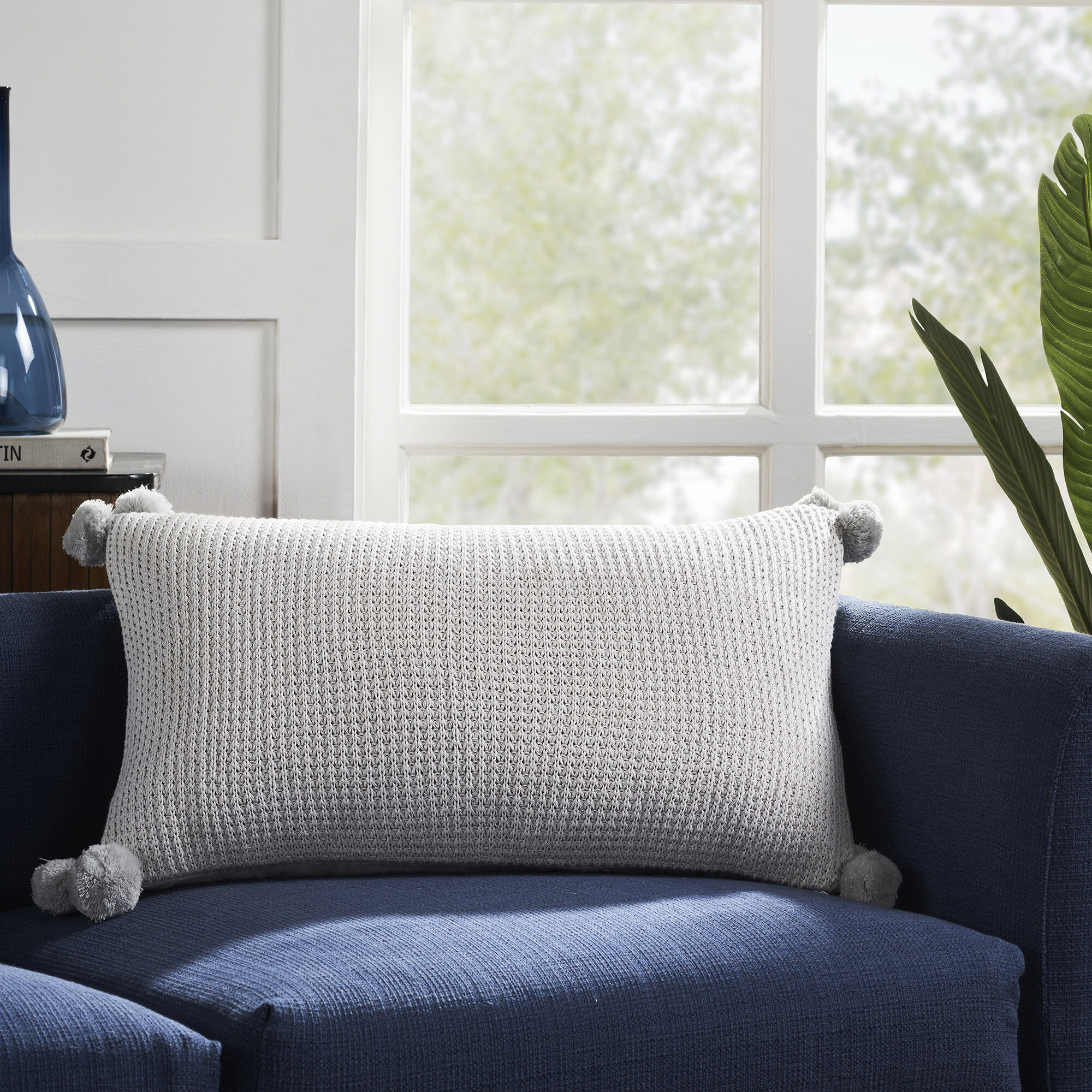 Halima 15 inch Light Grey Pillow