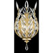 Crystal Laurel Wall Sconce Wall Light in Gold Leaf