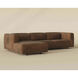Beau Lucia Tobacco Leather Sofa Chaise