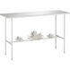 Sisalana 50.25 inch Yeso Blanco and Mirror Console Table, Marjorie Skouras Collection