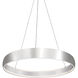 Halo LED 35.88 inch Brushed Silver Pendant Ceiling Light