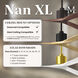Atlas Nan XL 72 inch Textured Bronze with Walnut Tone Blades Ceiling Fan