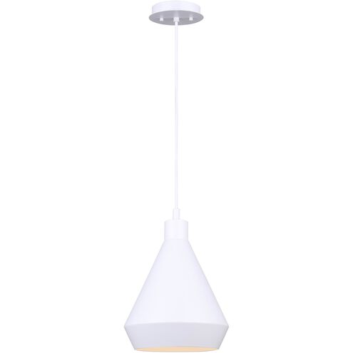 Byck 1 Light 9 inch Matte White Pendant Ceiling Light