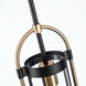 Bonita LED 5.7 inch Black and Brushed Brass Pendant Ceiling Light