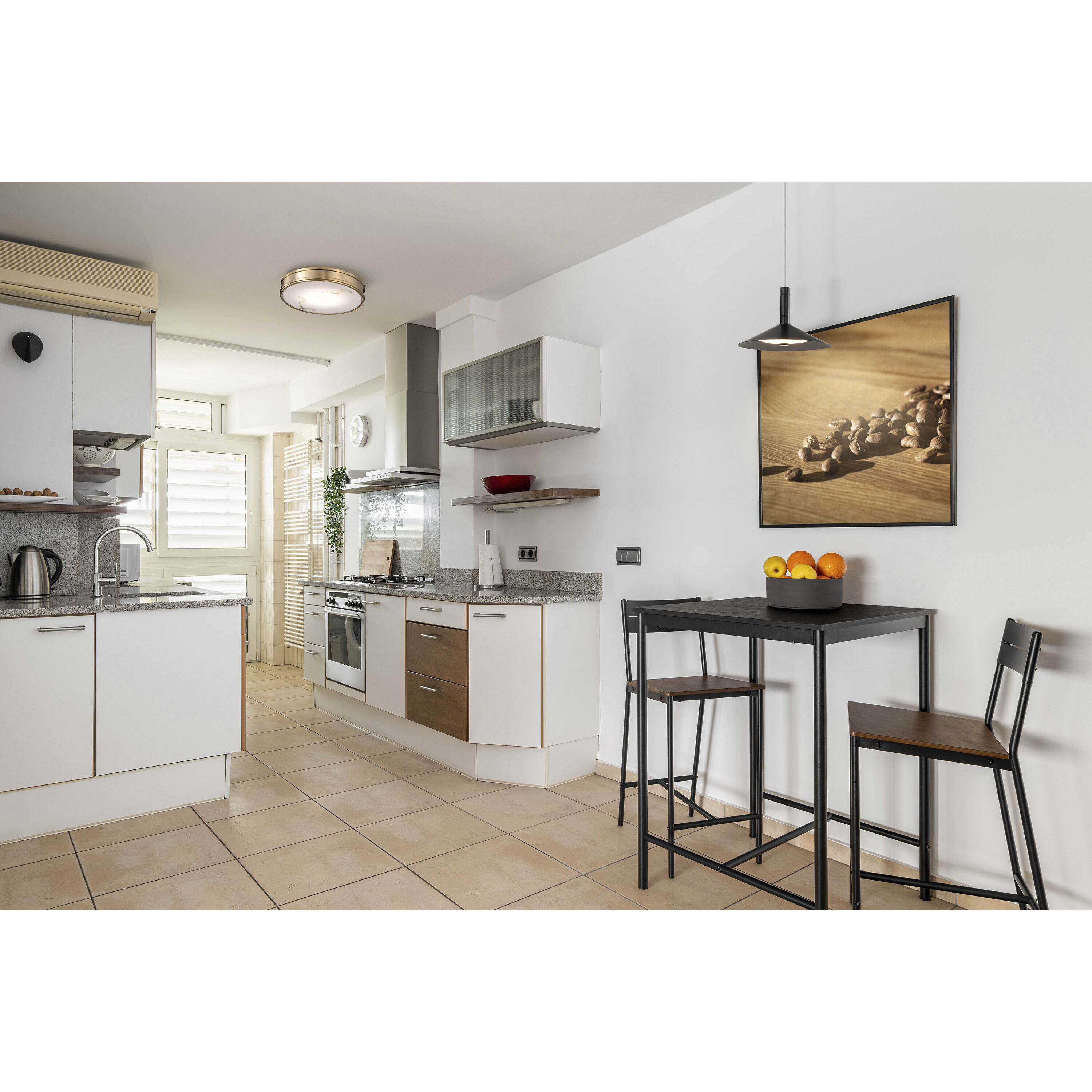 Kendall LED 14.25 inch Burnished Brass Flush Mount Ceiling Light