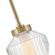 Reign LED 8 inch Lacquered Brass Pendant Ceiling Light, Sconce