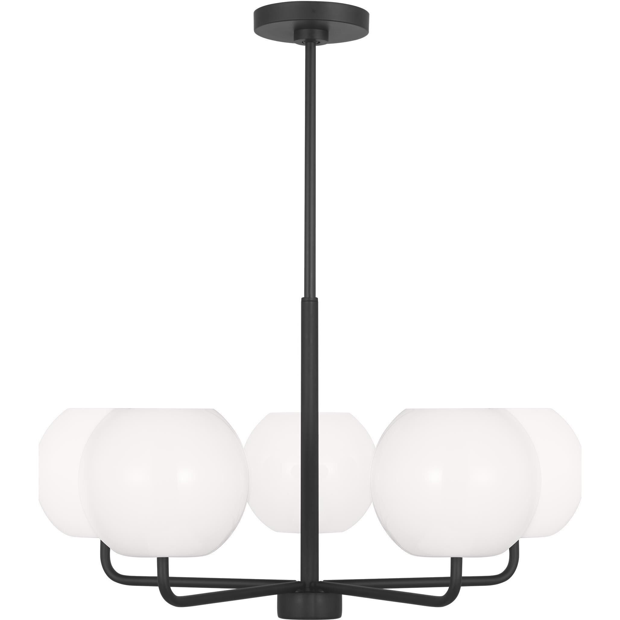 Rory 5 Light 26.88 inch Midnight Black Chandelier Ceiling Light