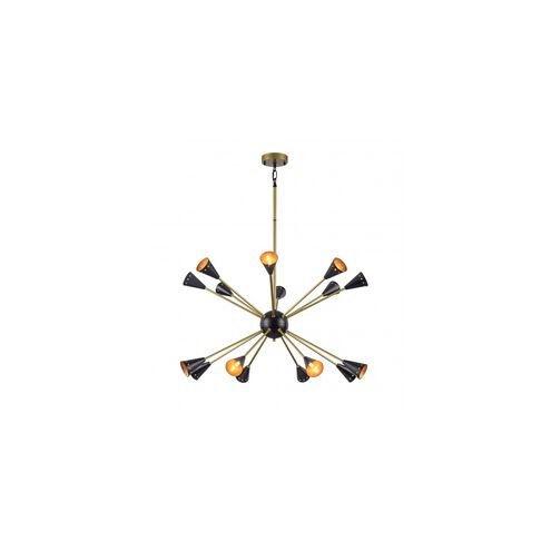 Canada 16 Light 33 inch Matte Black Chandelier Ceiling Light