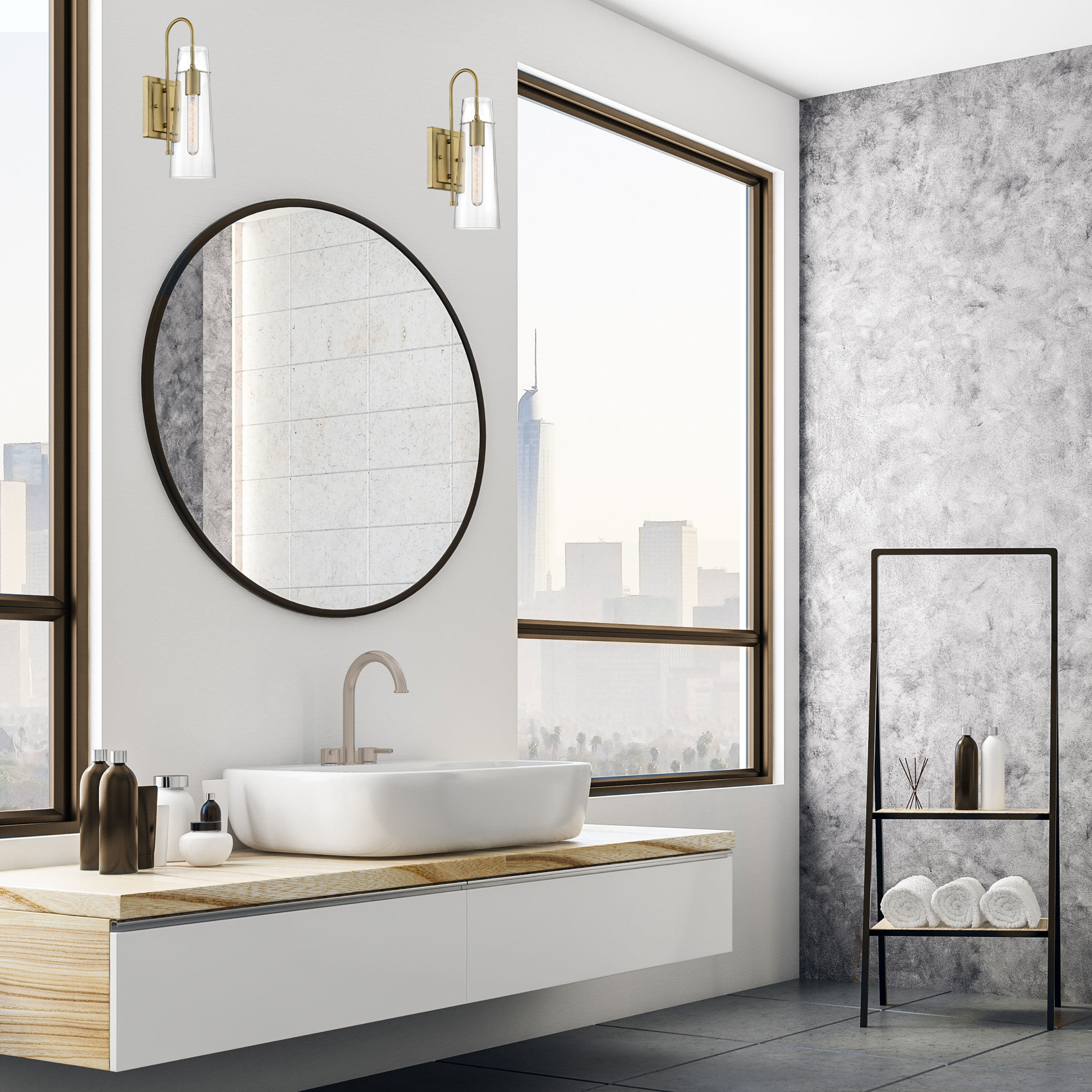 Alondra 1 Light 5 inch Vintage Brass Vanity Light Wall Light