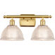 Ballston Arietta 2 Light 16 inch Satin Gold Bath Vanity Light Wall Light, Ballston