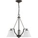 Bravo 3 Light 23 inch Antique Bronze Chandelier Ceiling Light