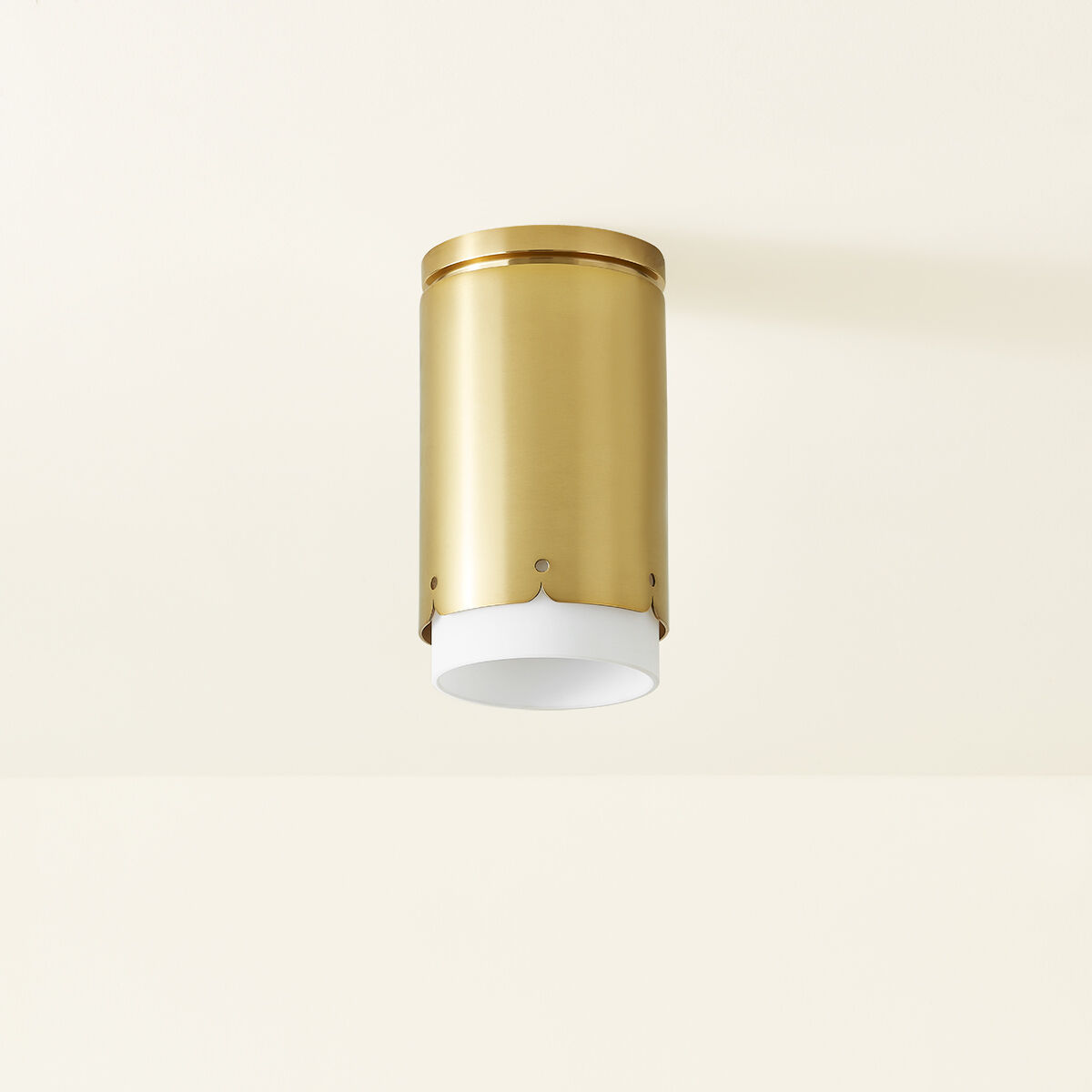 Asa 1 Light 4.75 inch Aged Brass Flush Mount Ceiling Light