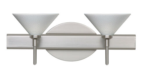 Kona 2 Light 15 inch Satin Nickel Vanity Lighting Wall Light in Halogen