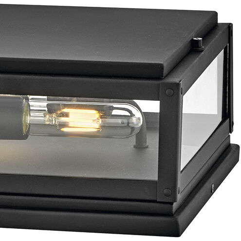 Estate Series Max 2 Light 12 inch Black Outdoor Pier Mount