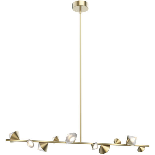 Geode LED 51.25 inch Brushed Gold Linear Pendant Ceiling Light