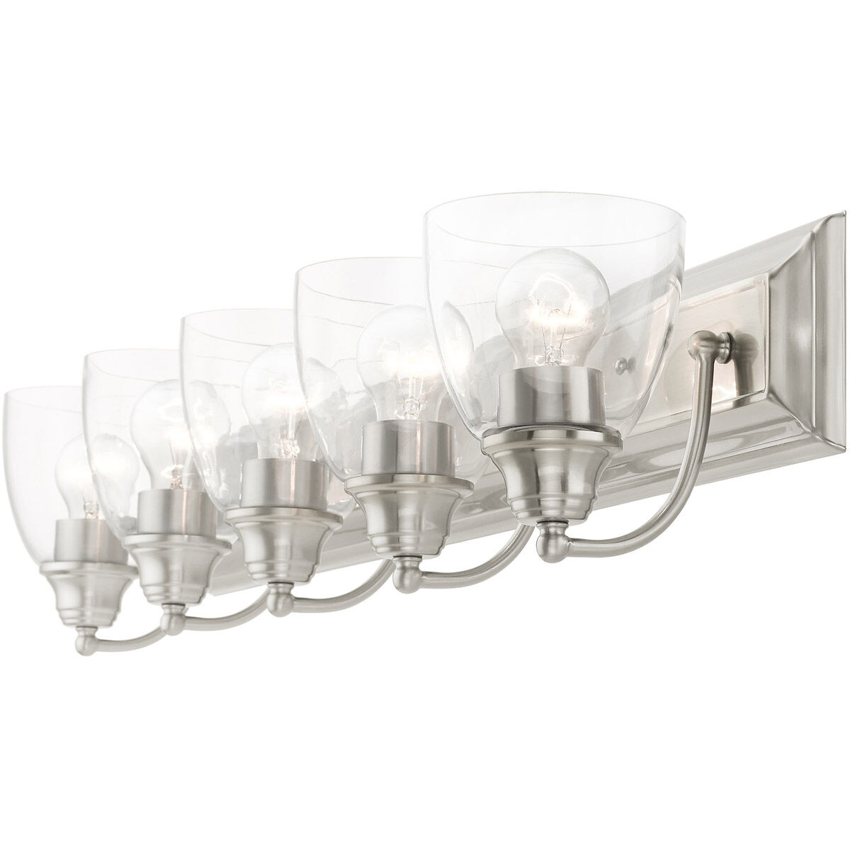 Birmingham 5 Light 36 inch Brushed Nickel Vanity Sconce Wall Light