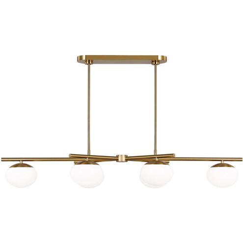 ED Ellen DeGeneres Lune Linear Chandelier Ceiling Light in Burnished Brass