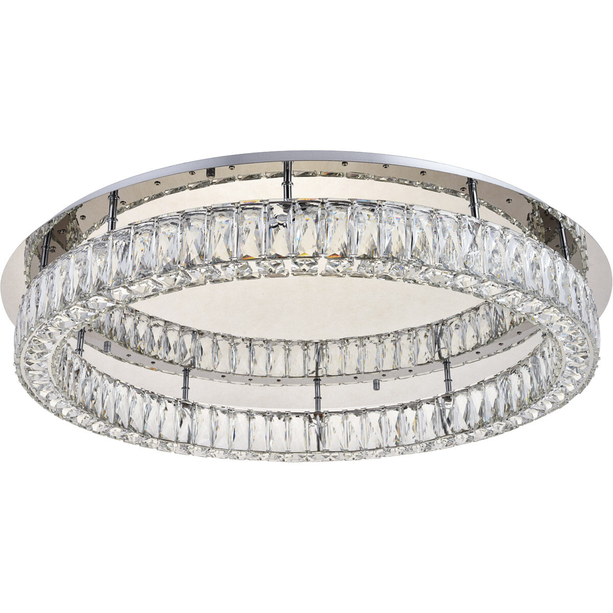 Monroe LED 34 inch Chrome Flush Mount Ceiling Light