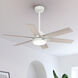 Georgetown 52 inch Fresh White with Light Oak and Fresh White Blades Ceiling Fan