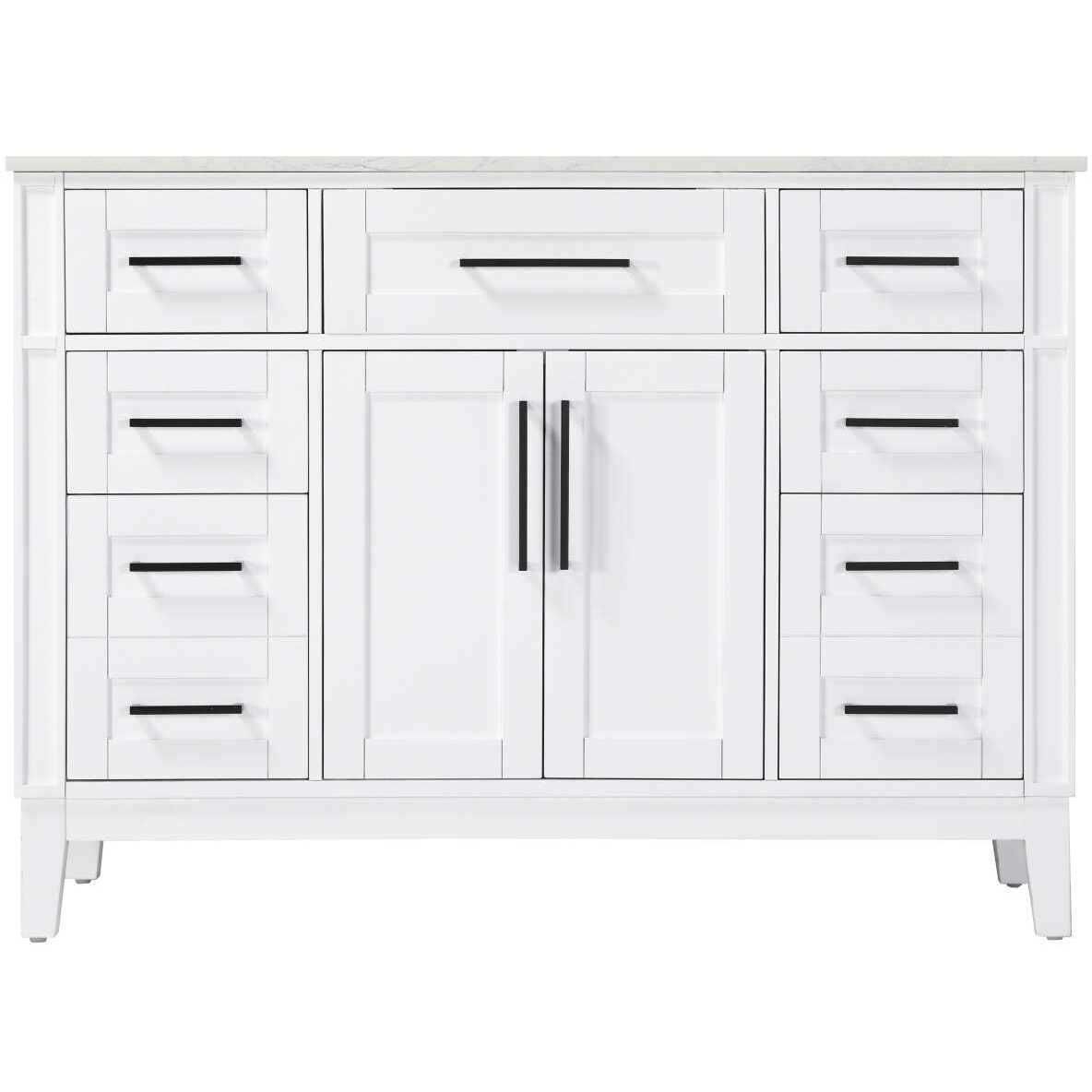 Virginia 48 X 35 inch White Bathroom Vanity Cabinet