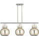 Newton Sphere 3 Light 42 inch Satin Nickel Island Light Ceiling Light