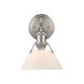 Orwell 1 Light 9 inch Pewter Bath Vanity Wall Light in Opal Glass