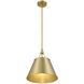 Willis 1 Light 14 inch Warm Brass Pendant Ceiling Light