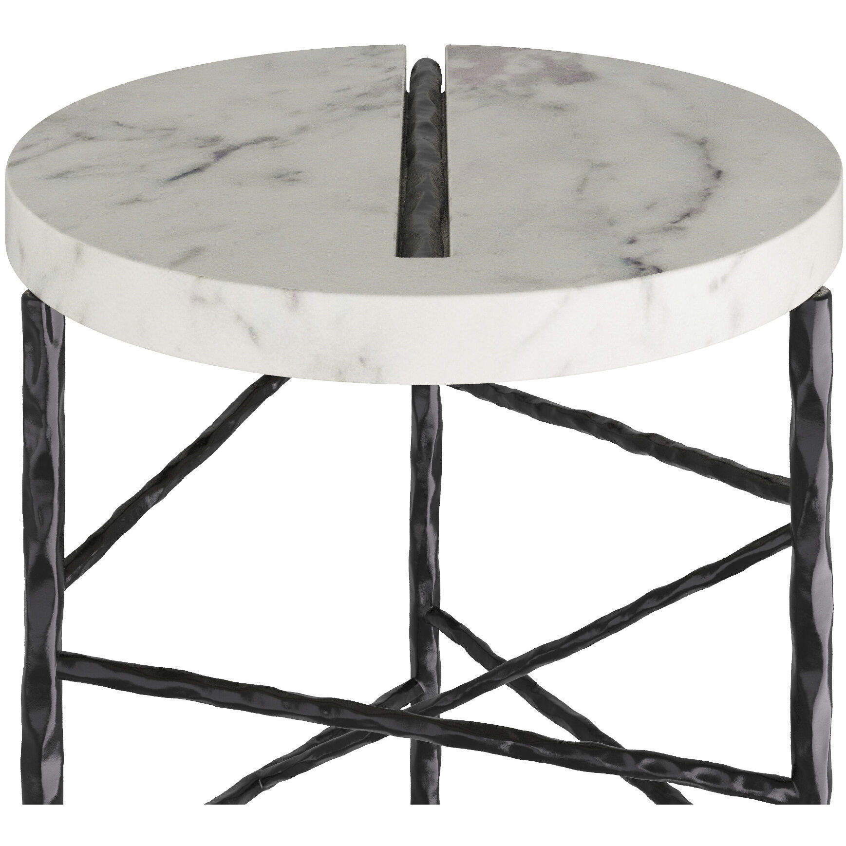 Atlas 24.5 X 18 inch White End Table