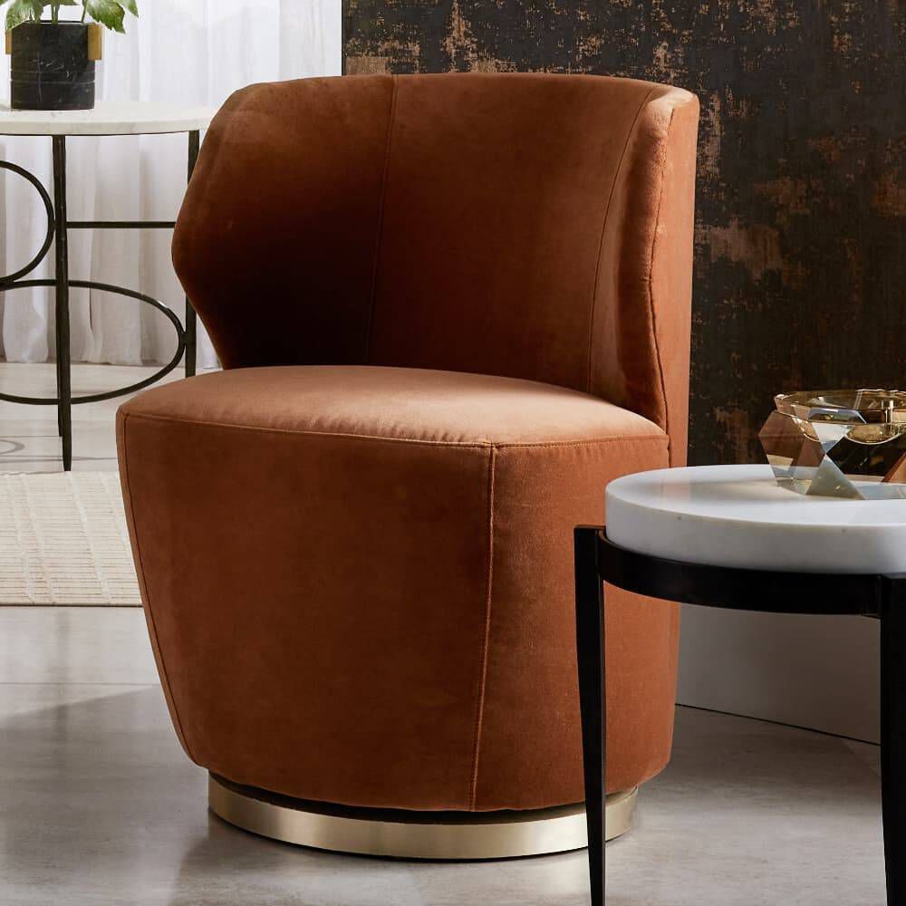 Poppy Cider Swivel Chair