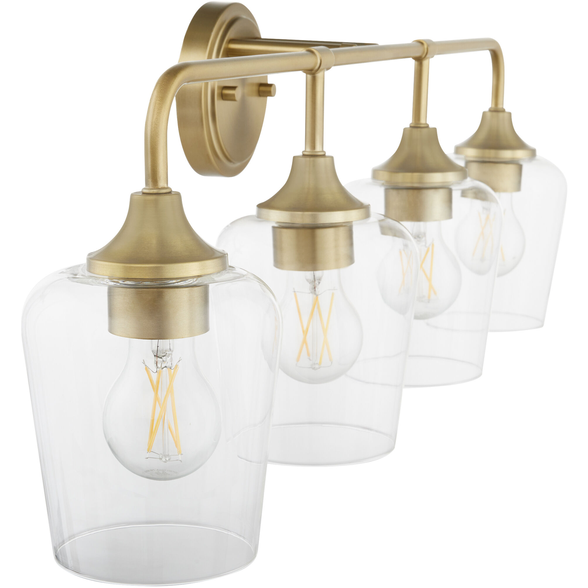 Raymond 4 Light 32 inch Aged Brass Vanity Light Wall Light