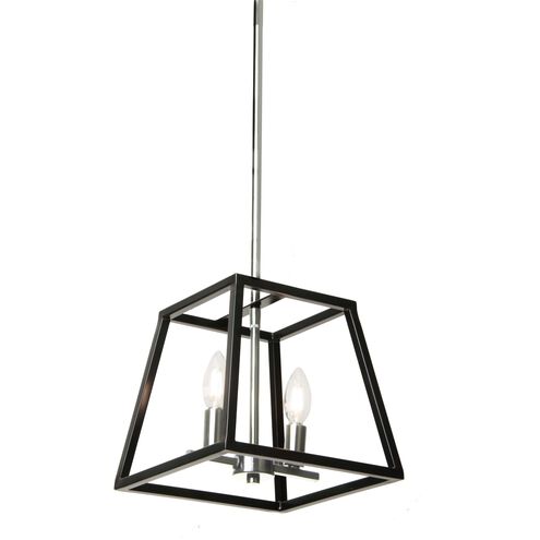 Laurentian 2 Light 9.75 inch Satin Nickel and Graphite Pendant Ceiling Light