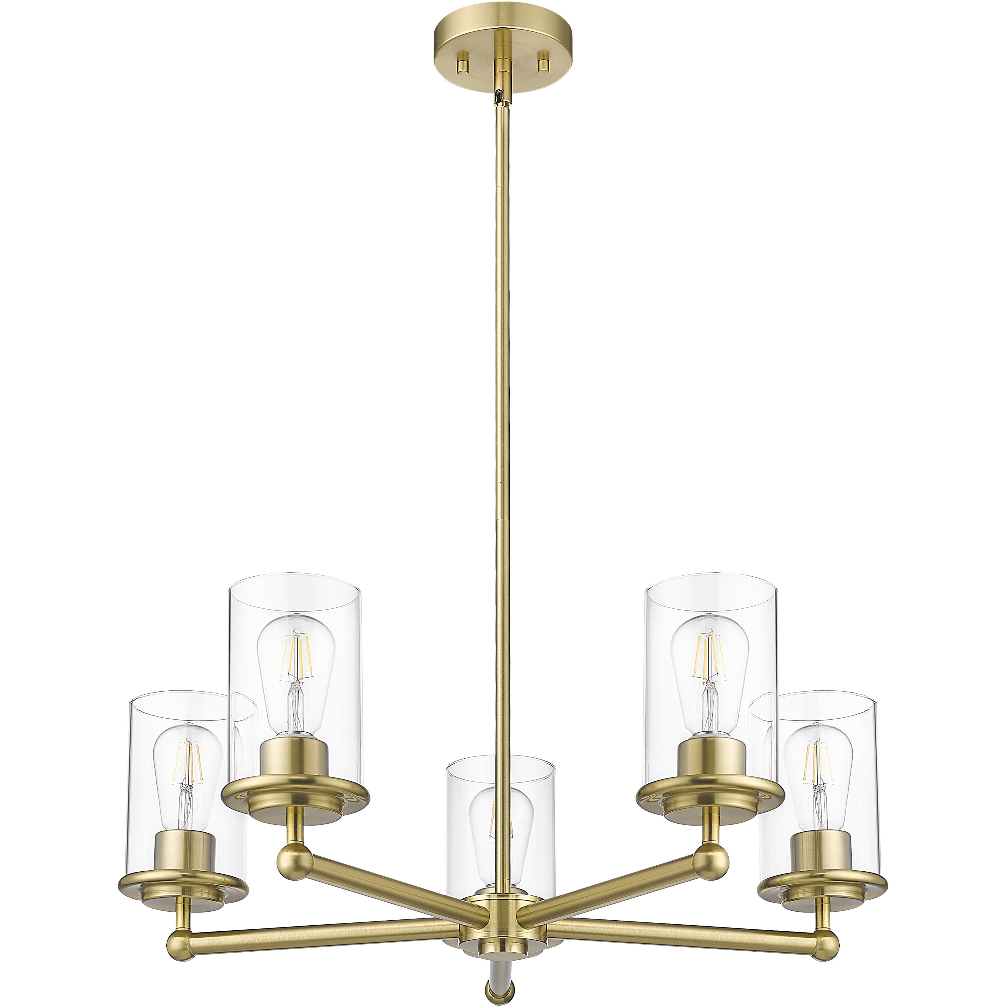 Thayer 5 Light 26 inch Luxe Gold Chandelier Ceiling Light