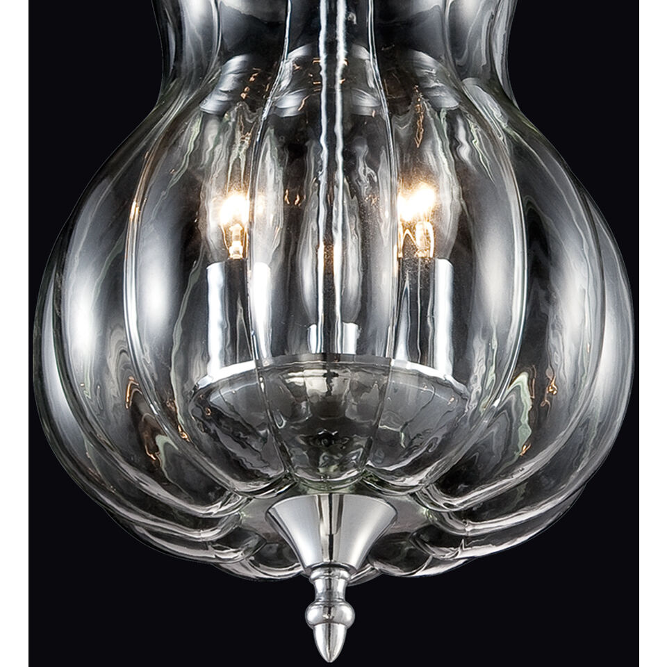 Dupont 3 Light 9 inch Chrome Flush Mount Ceiling Light