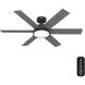 Donatella 52 inch Matte Black with Dark Gray Oak/Matte Black Blades Ceiling Fan