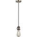 Franklin Restoration Bare Bulb LED 2 inch Antique Brass Mini Pendant Ceiling Light