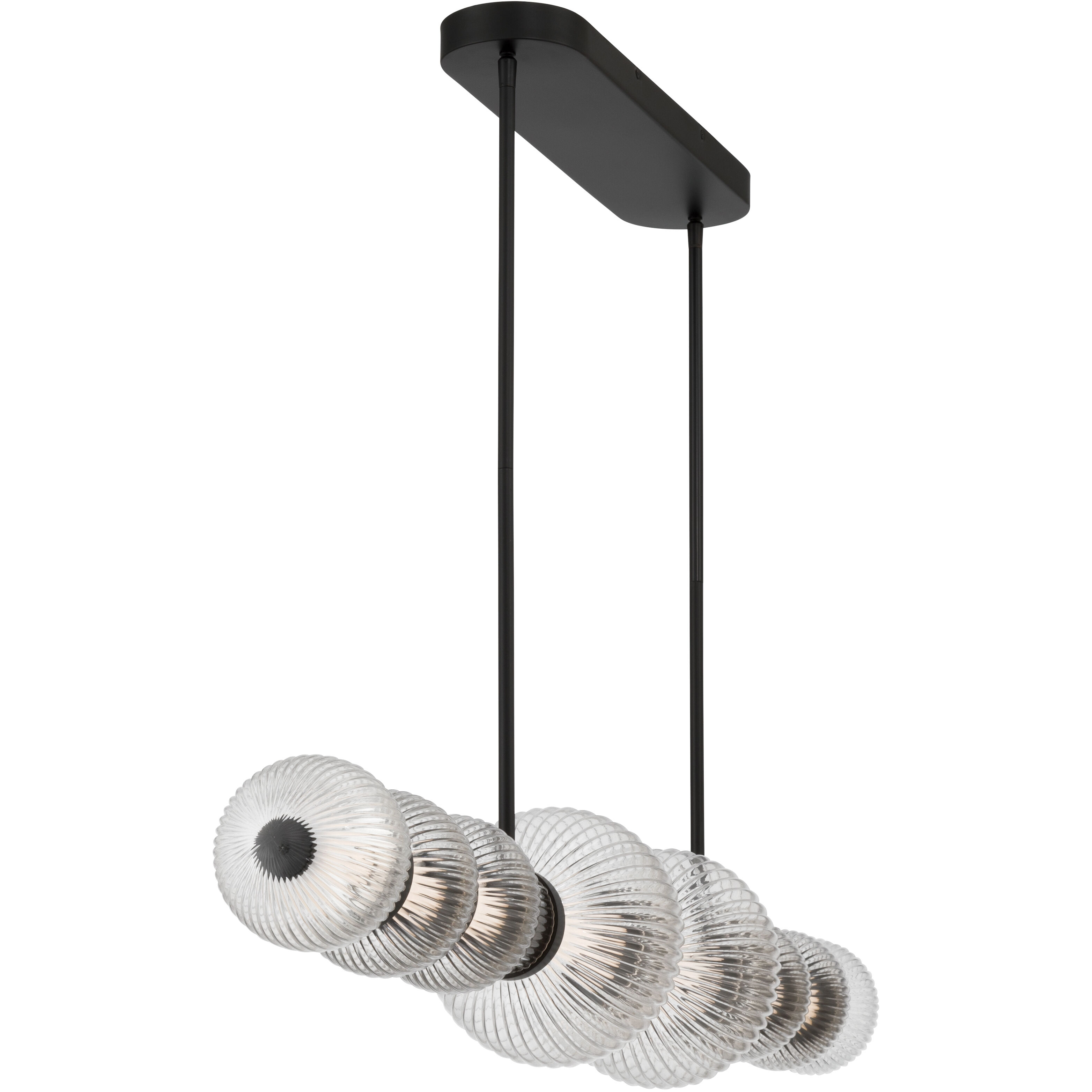 Cordel LED 50.25 inch Dark Matte Black Linear Chandelier Ceiling Light