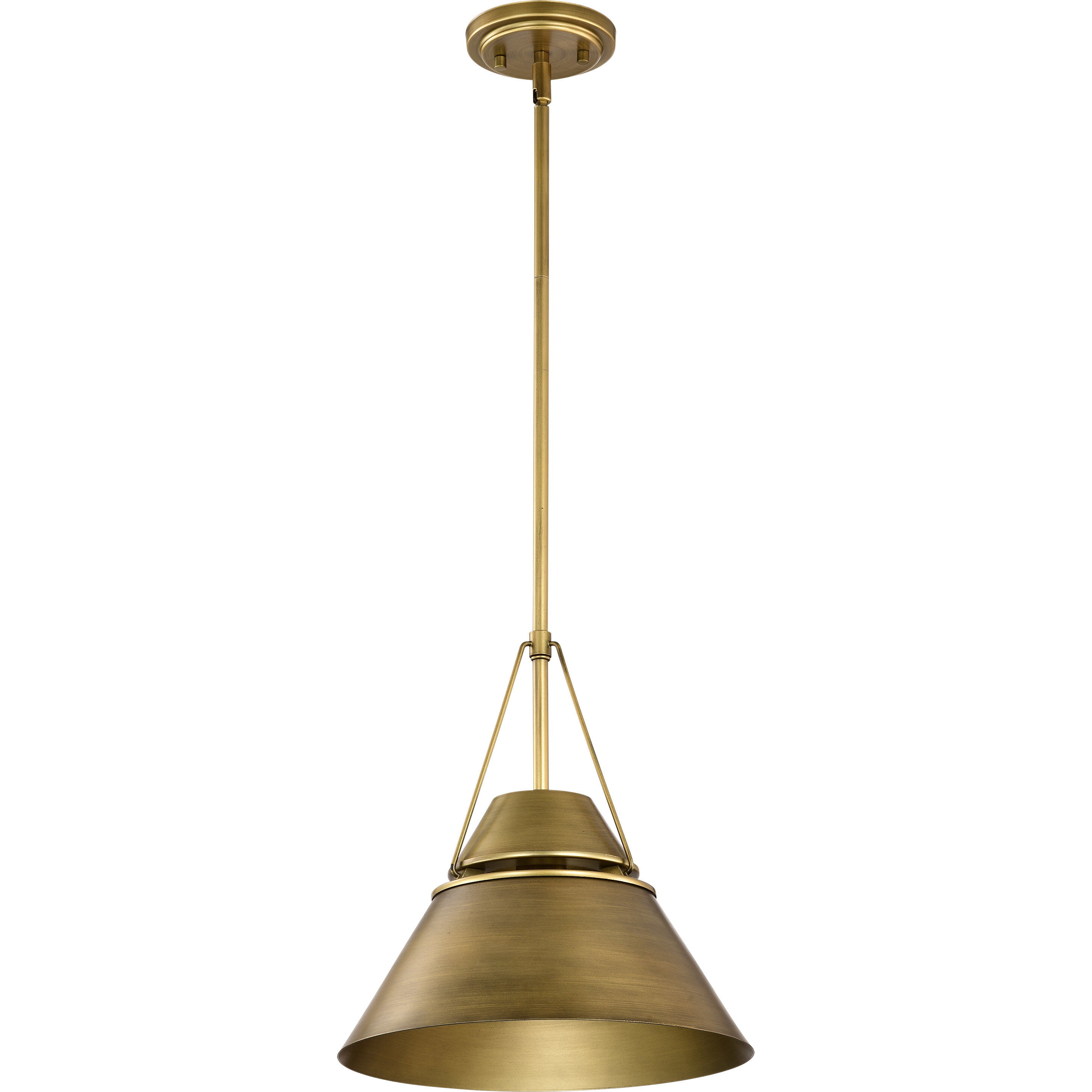 Adina 1 Light 12.75 inch Natural Brass Pendant Ceiling Light