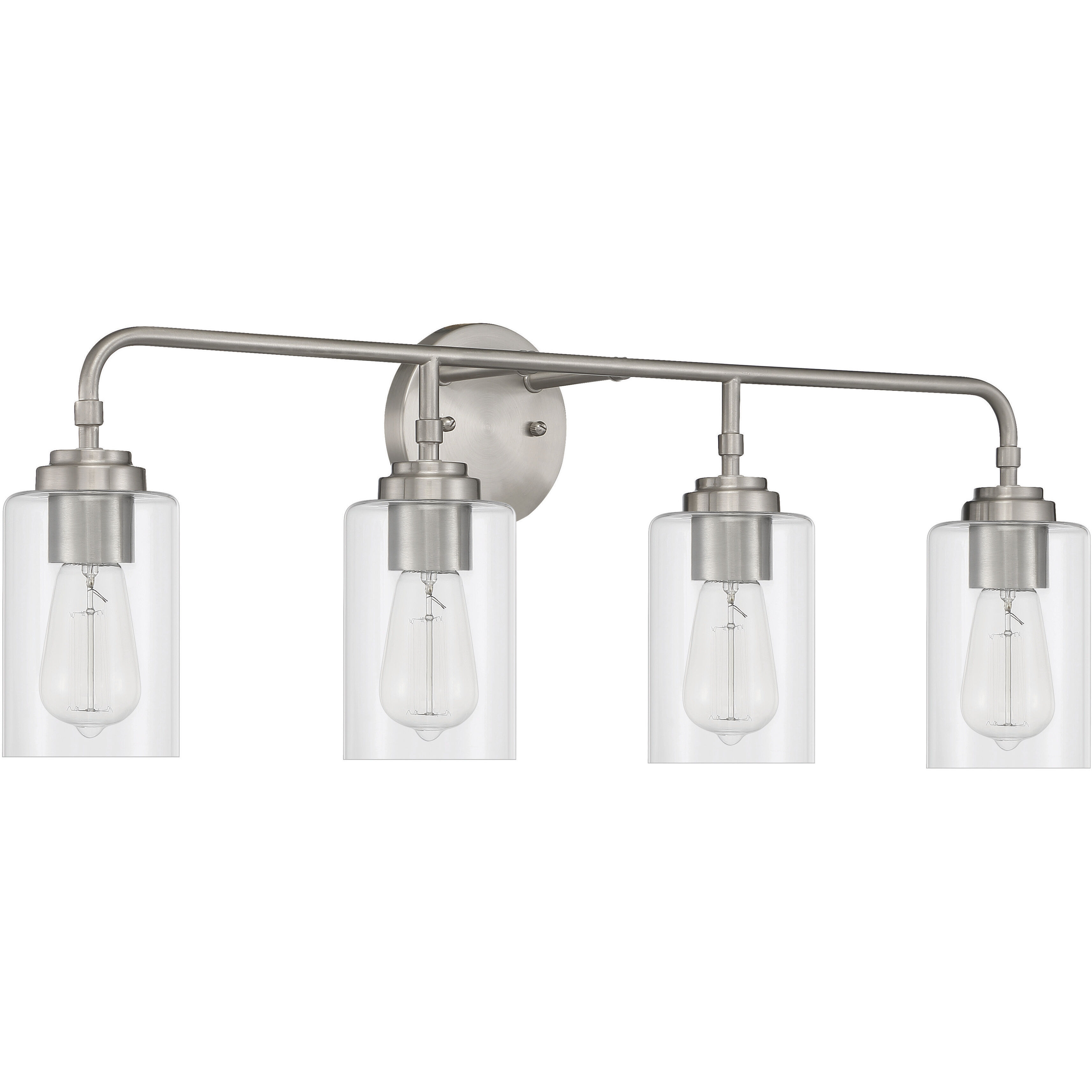 Stowe 4 Light 31 inch Brushed Polished Nickel Vanity Light Wall Light