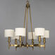 Fairmont 6 Light 30 inch Natural Aged Brass Single-Tier Chandelier Ceiling Light