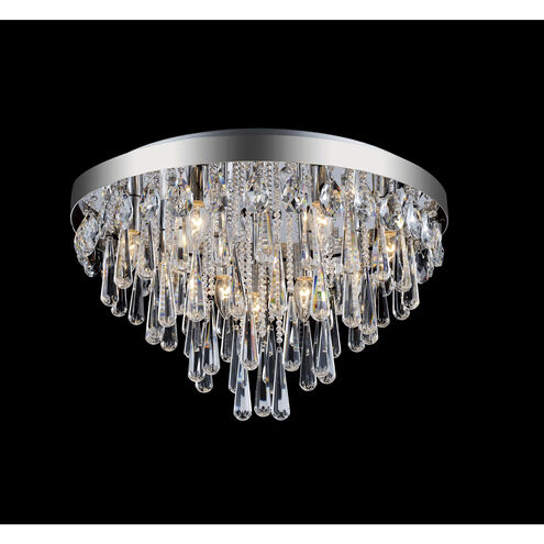 Vast 10 Light 24 inch Chrome Flush Mount Ceiling Light