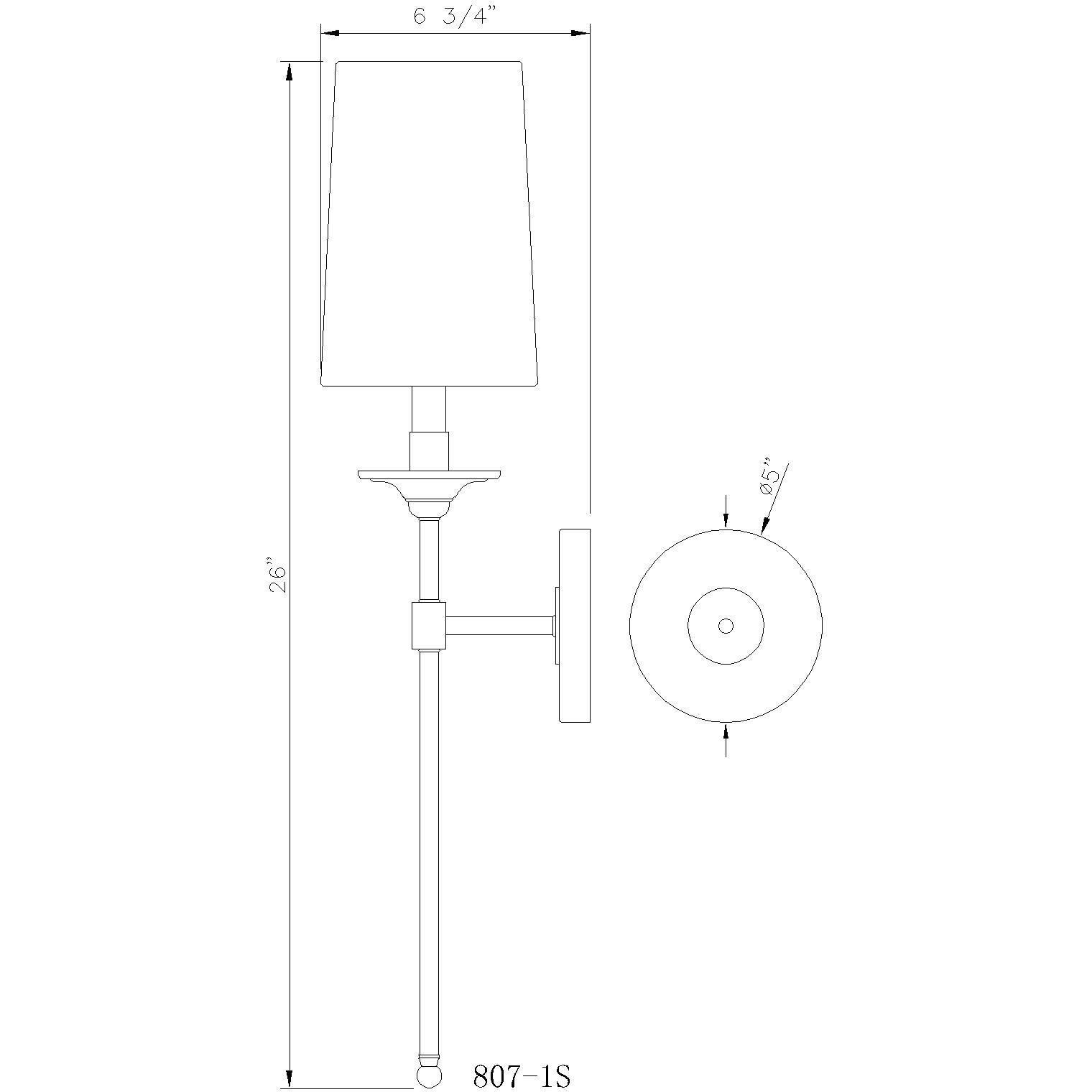 Emily 1 Light 5.5 inch Brushed Nickel Wall Sconce Wall Light