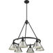 Yep Orwell 29 inch 60.00 watt Matte Black Chandelier Ceiling Light in Pewter
