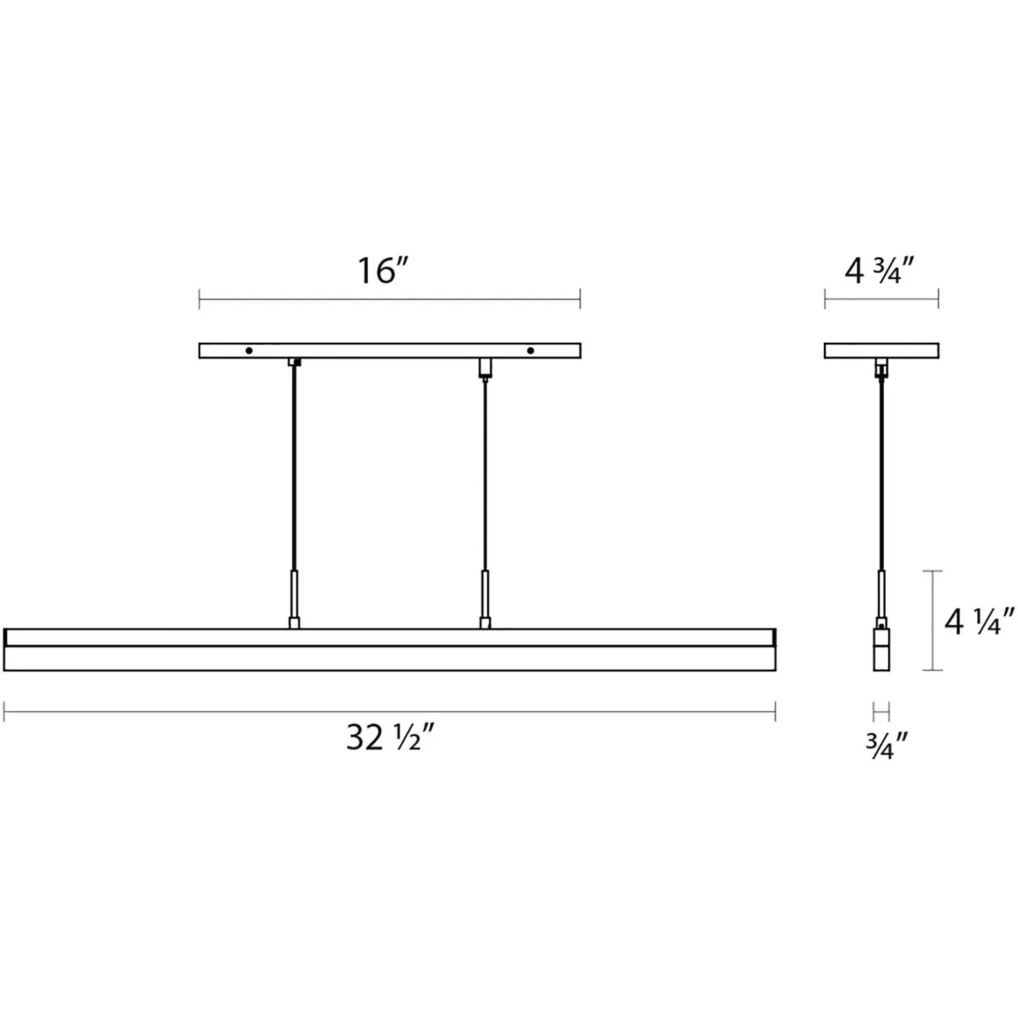 Stiletto LED 32.5 inch Satin White Pendant Ceiling Light