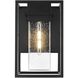 Morse 1 Light 16 inch Black Outdoor Wall Sconce